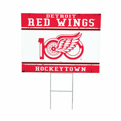Detroit Red Wings, 100 Anniversary Cororplast Yard Sign, NHL, Home