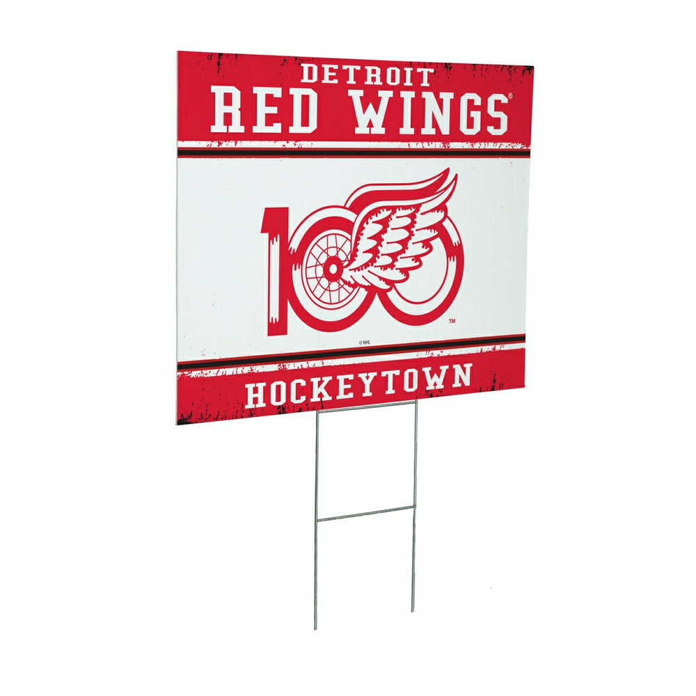 Detroit Red Wings, 100 Anniversary Cororplast Yard Sign, NHL, Home