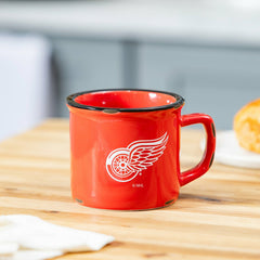 Detroit Red Wings Ceramic Camp Cup with Enamel Finish, 14oz, NHL, Home
