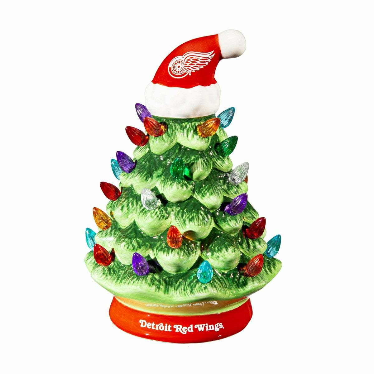 8" LED Ceramic Christmas Tree, Detroit Red Wings, NHL, Home
