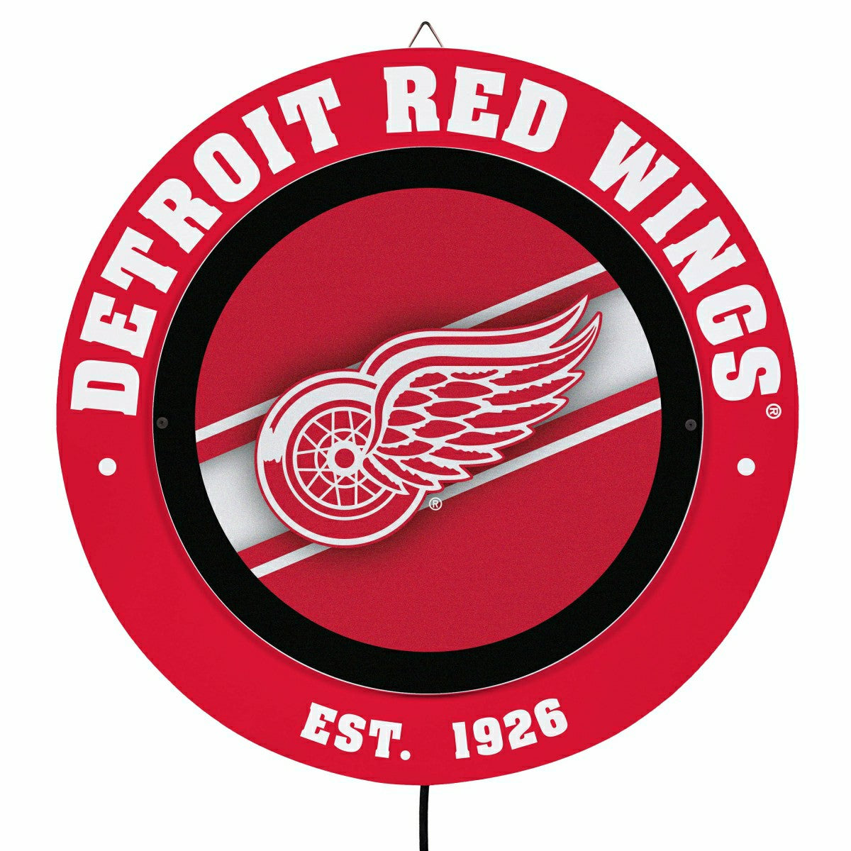 Detroit Red Wings, Metal Lite, Round, NHL