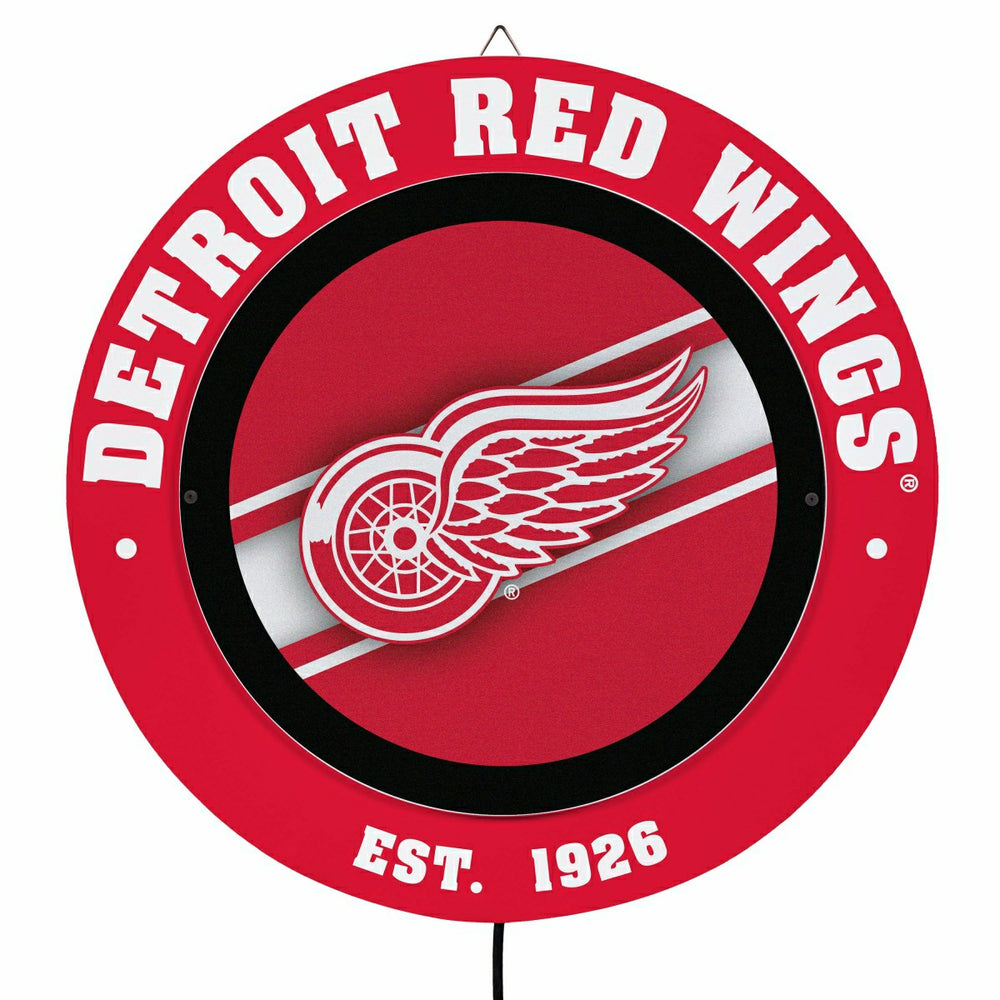 Detroit Red Wings, Metal Lite, Round, NHL