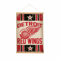 Detroit Red Wings, Canvas Wall Tapestry, Medium, 36x24, NHL, Home