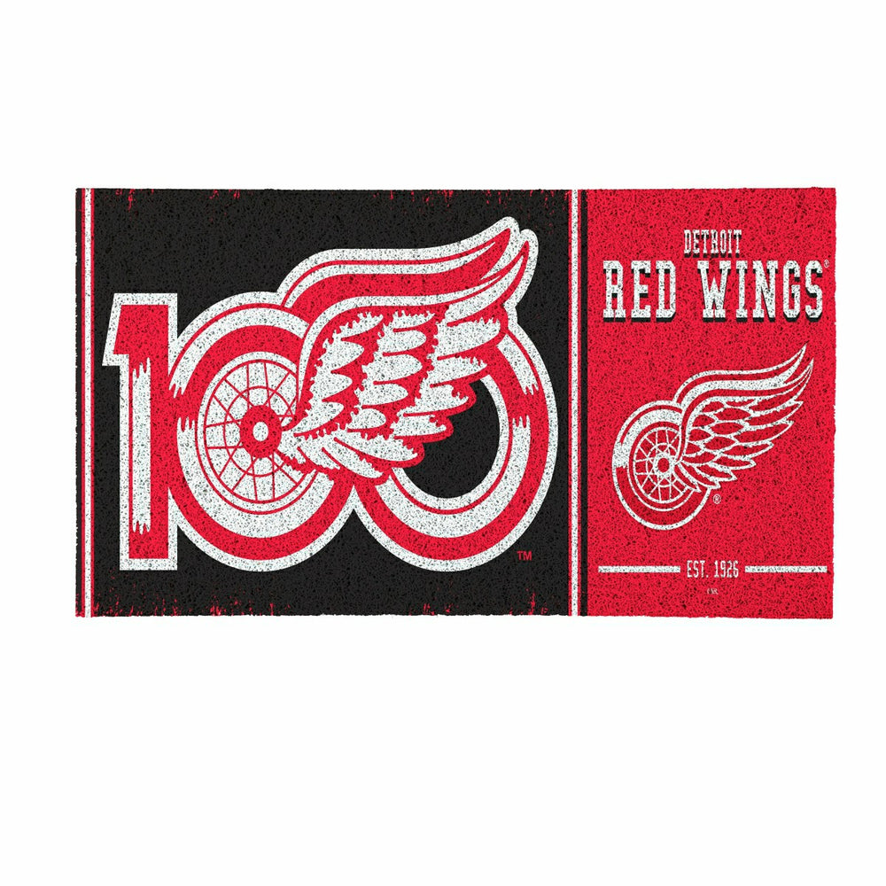 Detroit Red Wings, 100 Anniversary Turf Mat, Color, NHL