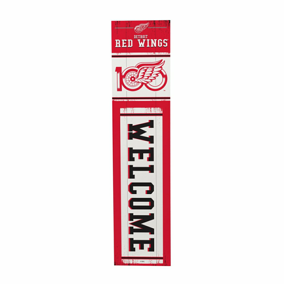 Detroit Red Wings, 100 Anniversary Porch Leaner, 46", NHL, Home