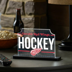 Detroit Red Wings Hockey Rectangle Desklite LED Decor, NHL, Home