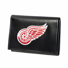 Detroit Red Wings Black Tri-Fold Embroidered Wallet w/ RFID Blocking, NHL, Home