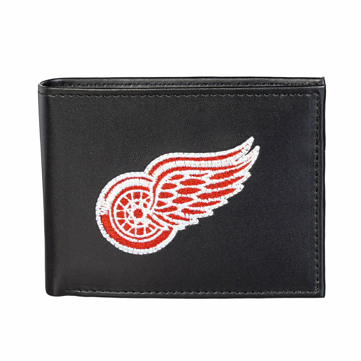 Detroit Red Wings Black Bi-Fold Embroidered Wallet w/ RFID Blocking, NHL, Home