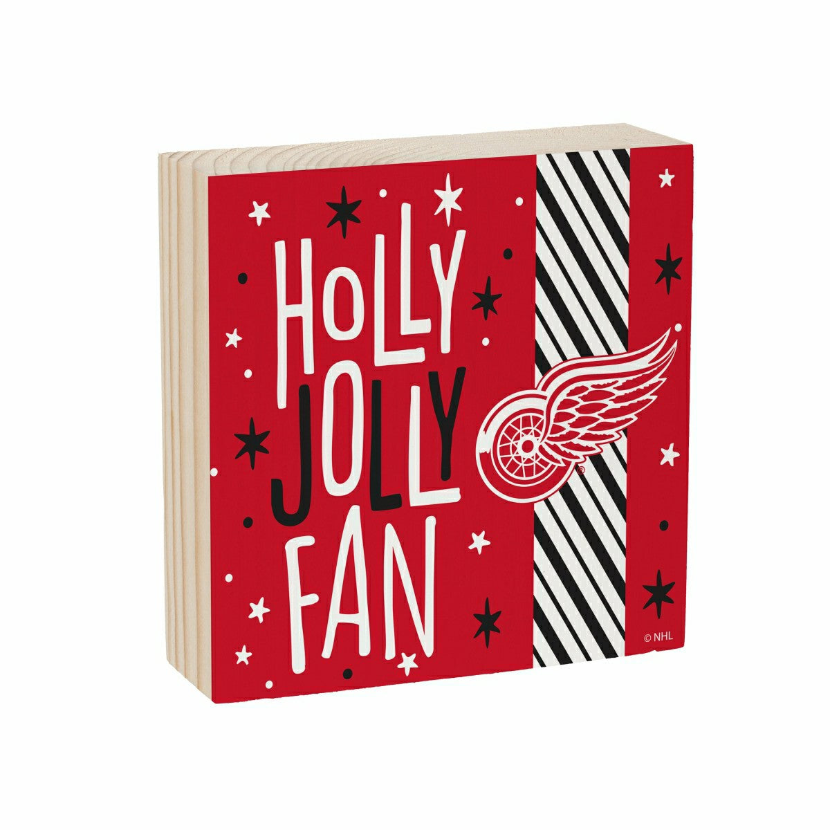 Detroit Red Wings Block, Holiday, 6x6, NHL, Home