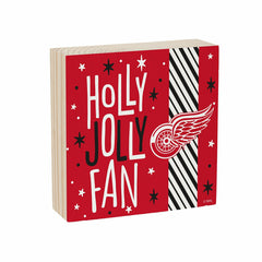 Detroit Red Wings Block, Holiday, 6x6, NHL, Home