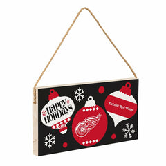 Detroit Red Wings Holiday Wood Wall Sign, 6x11, NHL, Home