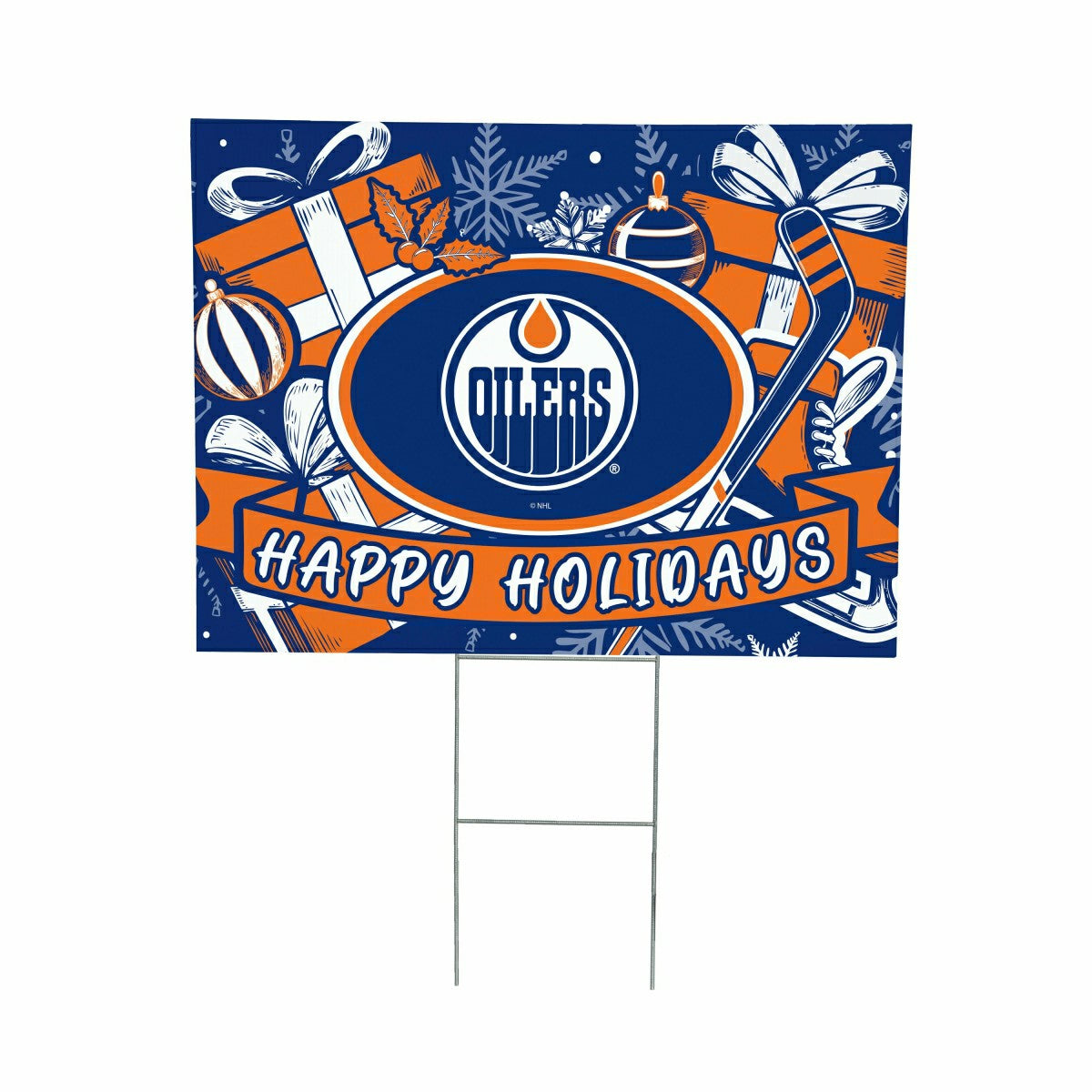 Edmonton Oilers Yard Sign, Holiday, NHL, Home