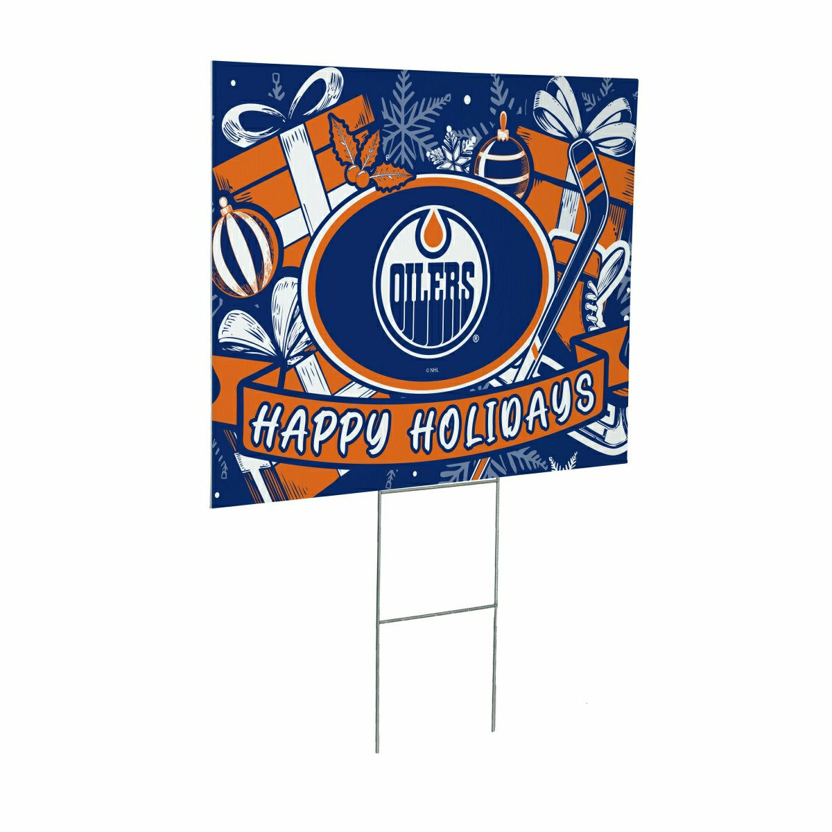 Edmonton Oilers Yard Sign, Holiday, NHL, Home