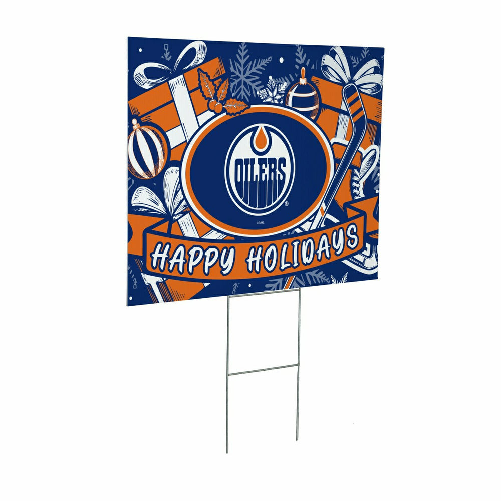 Edmonton Oilers Yard Sign, Holiday, NHL, Home