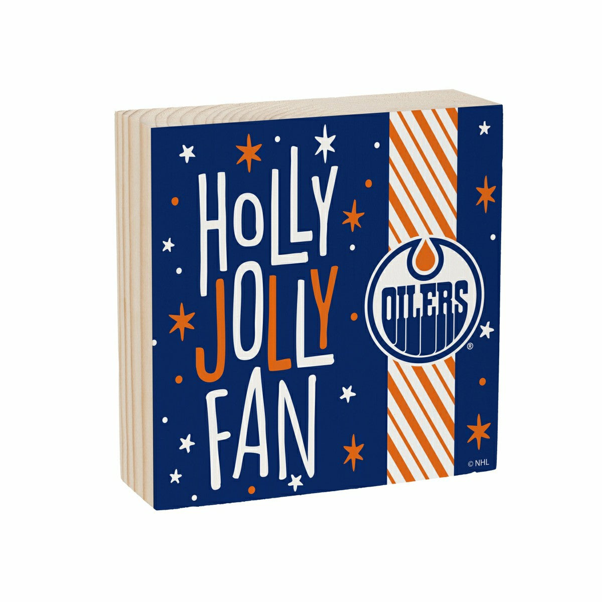 Edmonton Oilers Block, Holiday, 6x6, NHL, Home
