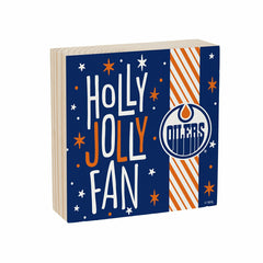 Edmonton Oilers Block, Holiday, 6x6, NHL, Home