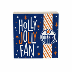 Edmonton Oilers Block, Holiday, 6x6, NHL, Home