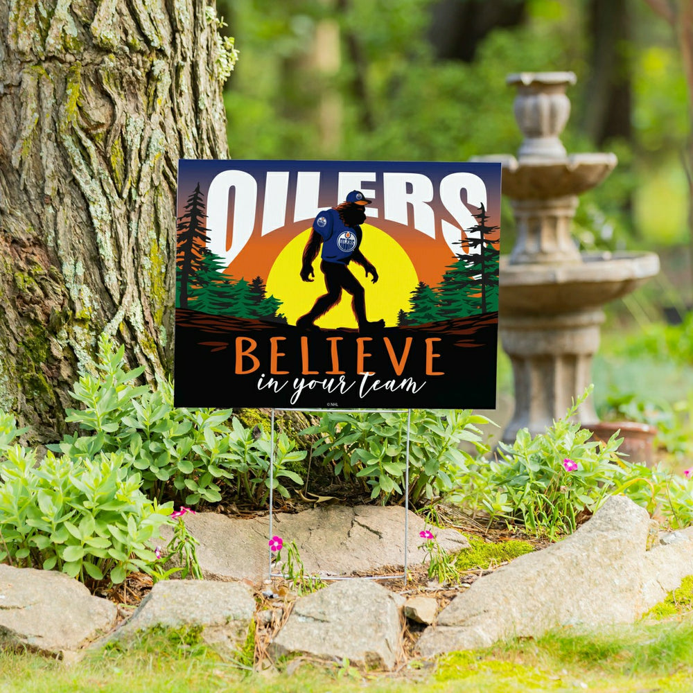 Edmonton Oilers Yard Sign, Bigfoot, NHL, Home