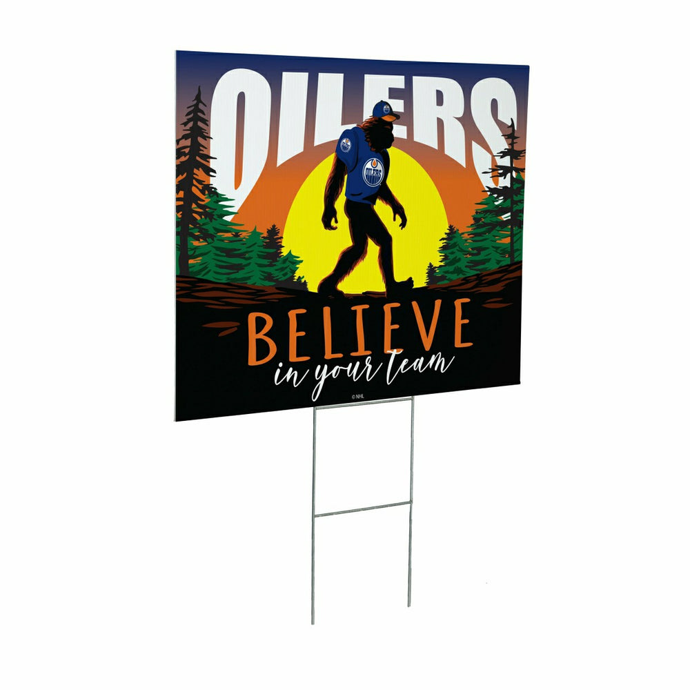 Edmonton Oilers Yard Sign, Bigfoot, NHL, Home