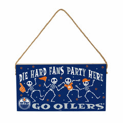 Edmonton Oilers Halloween Wood Wall Sign, 6x11, NHL, Home