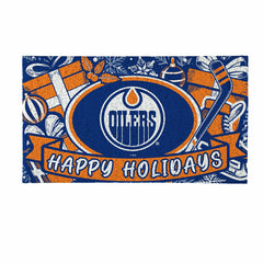 Edmonton Oilers Holiday PVC Mat, 28"x16", NHL