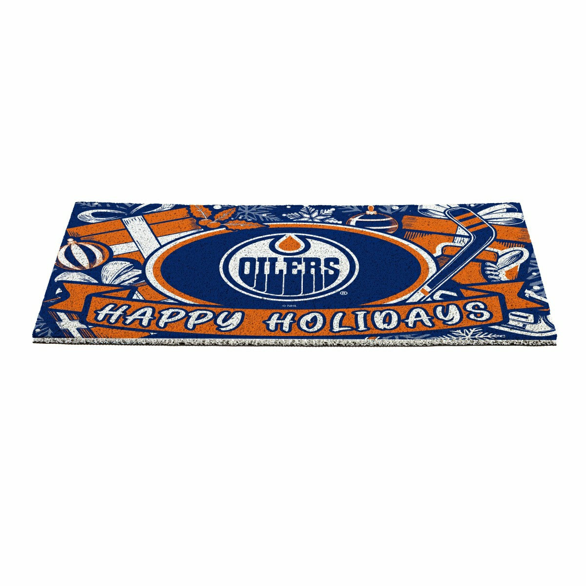 Edmonton Oilers Holiday PVC Mat, 28"x16", NHL