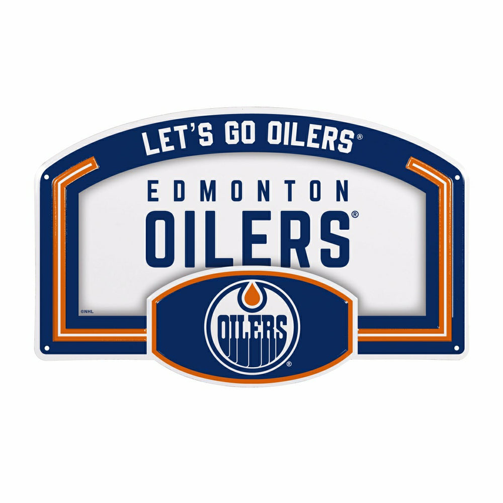Edmonton Oilers USA Embossed Steel Wall Sign, 11" x 17", NHL, Home