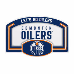 Edmonton Oilers USA Embossed Steel Wall Sign, 11" x 17", NHL, Home