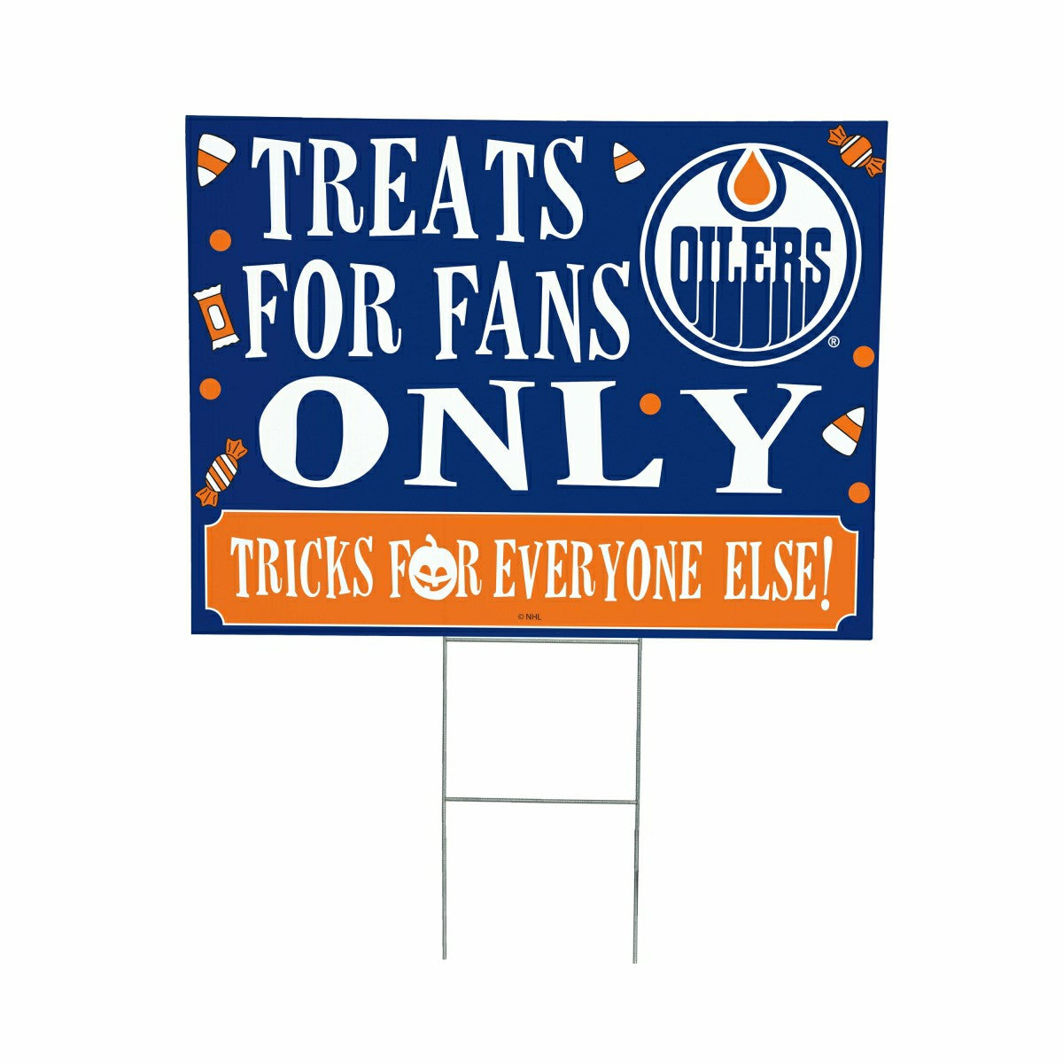 Edmonton Oilers Yard Sign, Halloween Treats for Fans, NHL, Home