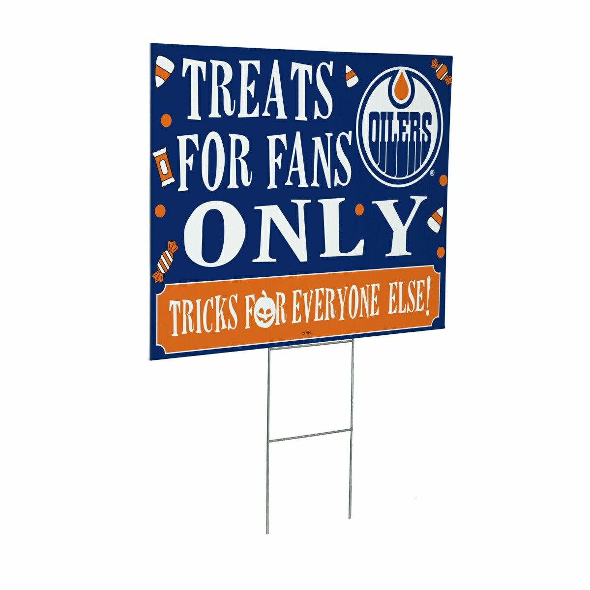 Edmonton Oilers Yard Sign, Halloween Treats for Fans, NHL, Home