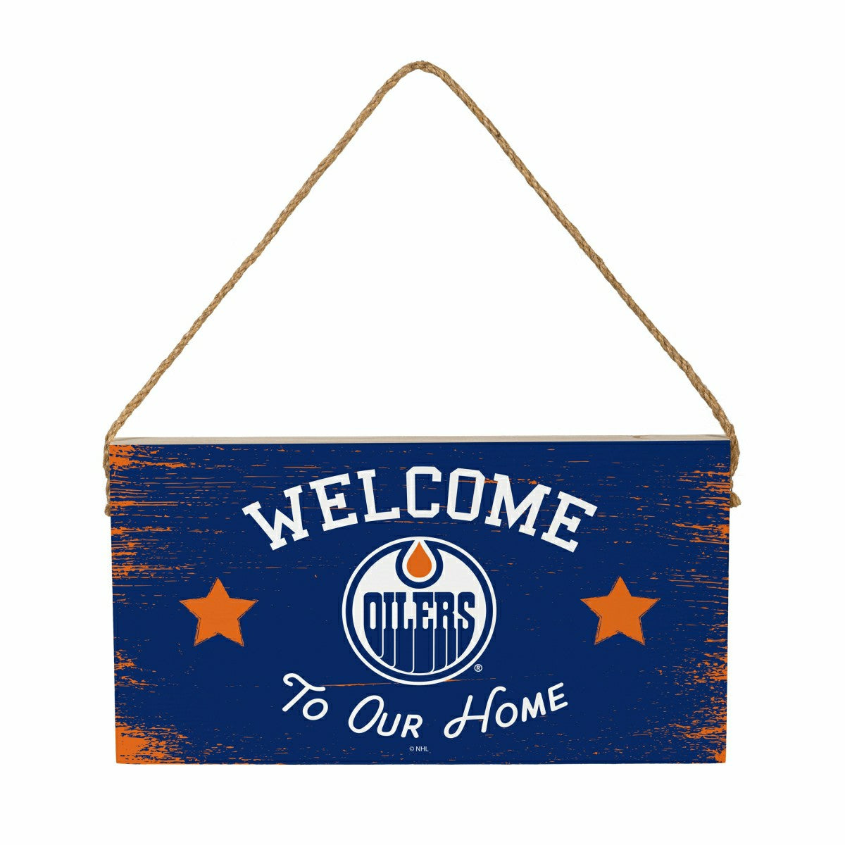 Edmonton Oilers Wood Wall Sign, 6x11, NHL, Home