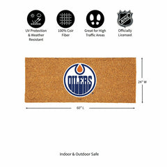Edmonton Oilers Extra Large Full Color Coir Mat, 60"x24", NHL