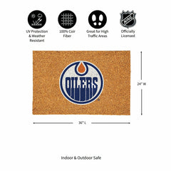 Edmonton Oilers Large Full Color Coir Mat, 36"x24", NHL
