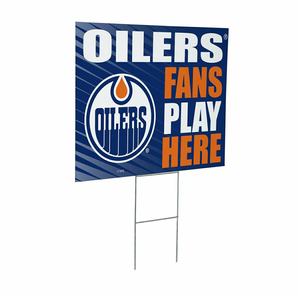 Edmonton Oilers Coroplast Yard Sign "Fans Play Here", NHL, Home