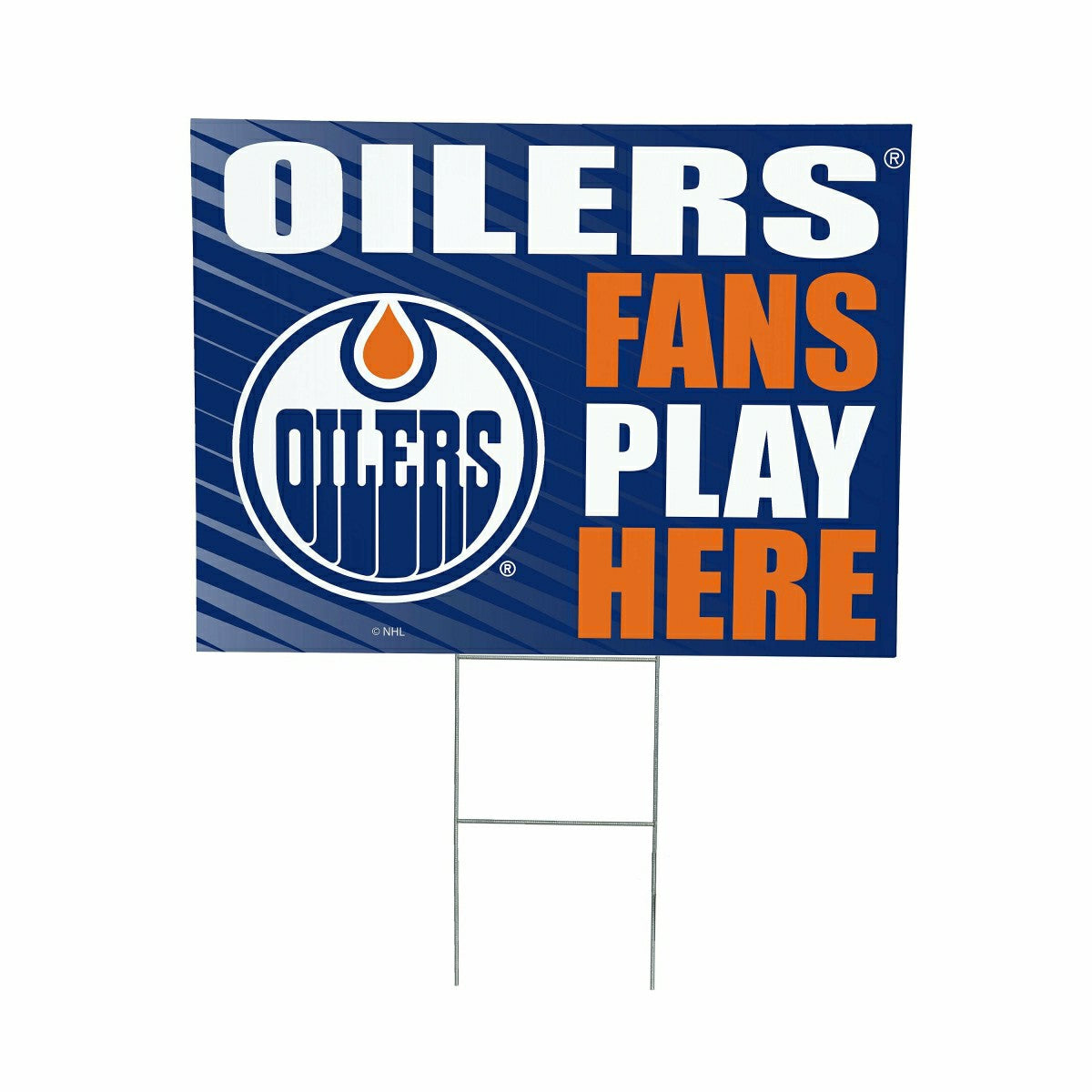 Edmonton Oilers Coroplast Yard Sign "Fans Play Here", NHL, Home