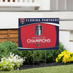 Florida Panthers, Stanley Cup 2025 Champions Cororplast Yard Sign, NHL, Home