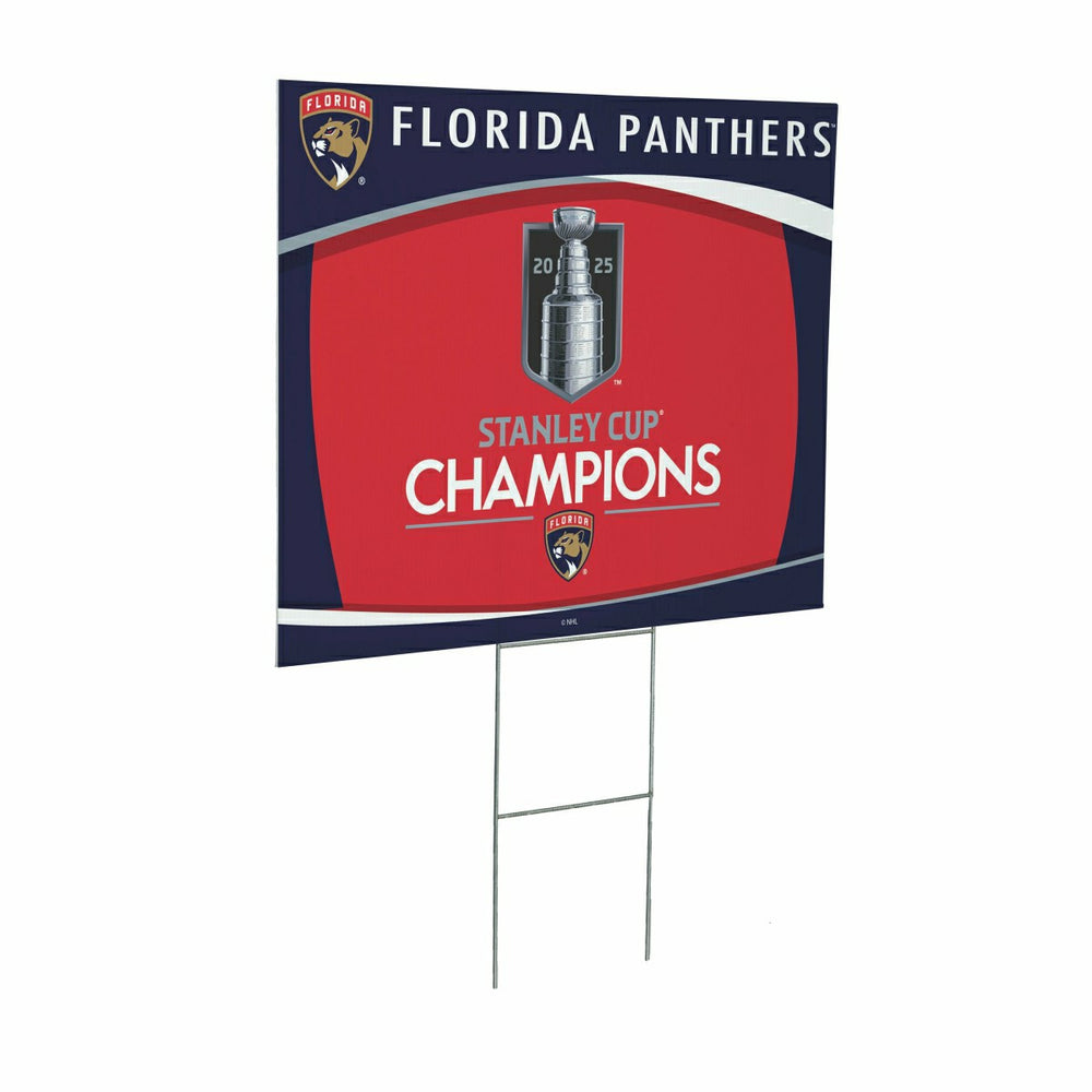 Florida Panthers, Stanley Cup 2025 Champions Cororplast Yard Sign, NHL, Home