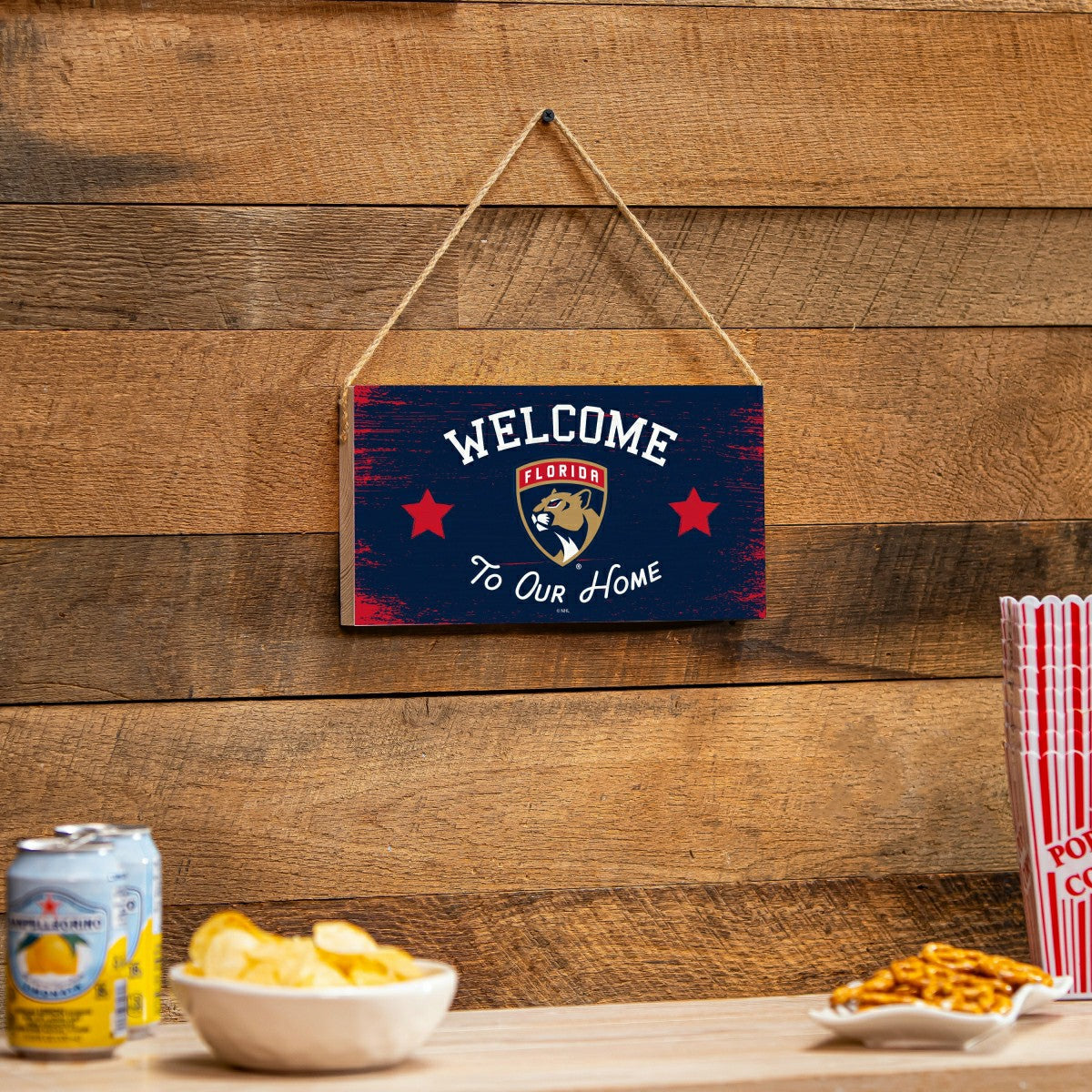 Florida Panthers Wood Wall Sign, 6x11, NHL, Home