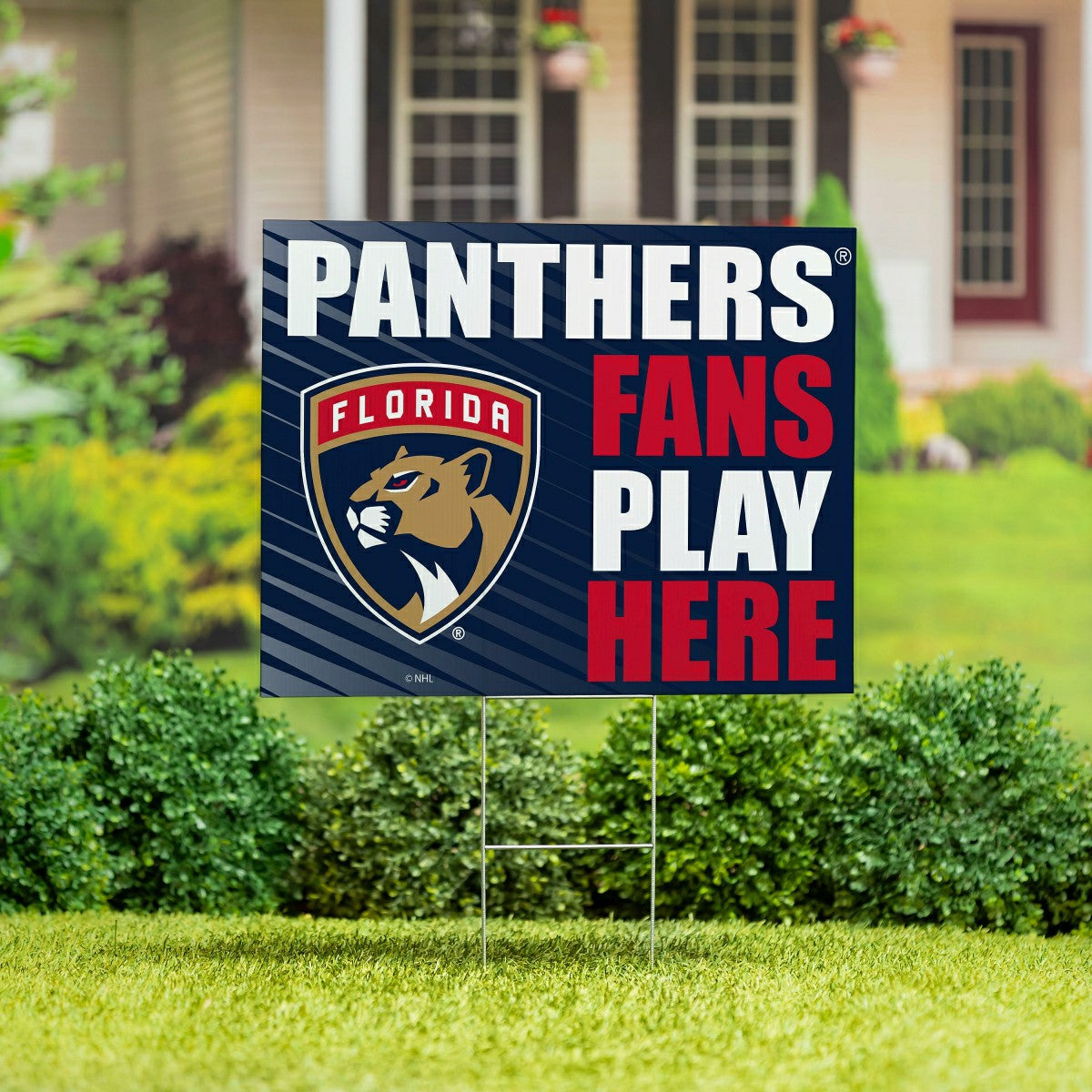 Florida Panthers Coroplast Yard Sign "Fans Play Here", NHL, Home
