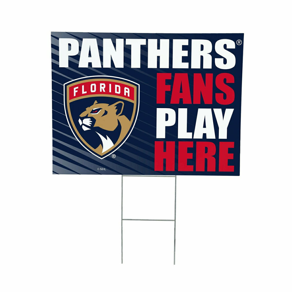 Florida Panthers Coroplast Yard Sign "Fans Play Here", NHL, Home