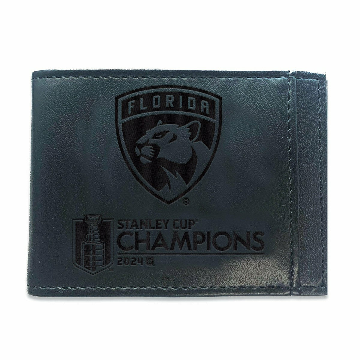 Florida Panthers Front Pocket Wallet with RFID Blocking, Black, SC24 C, NHL, Home