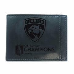 Florida Panthers Front Pocket Wallet with RFID Blocking, Black, SC24 C, NHL, Home