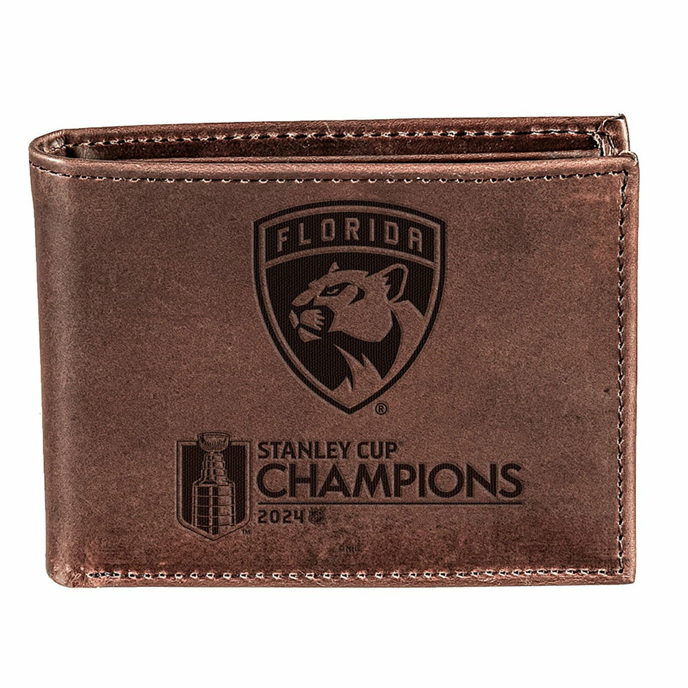 Florida Panthers Bi-Fold Wallet, Brown, Stanley Cup Champions 2024, NHL, Home
