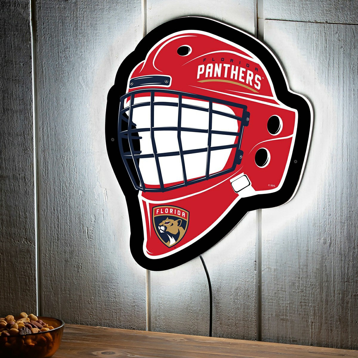 LED Wall Decor, Helmet, Florida Panthers, NHL, Home