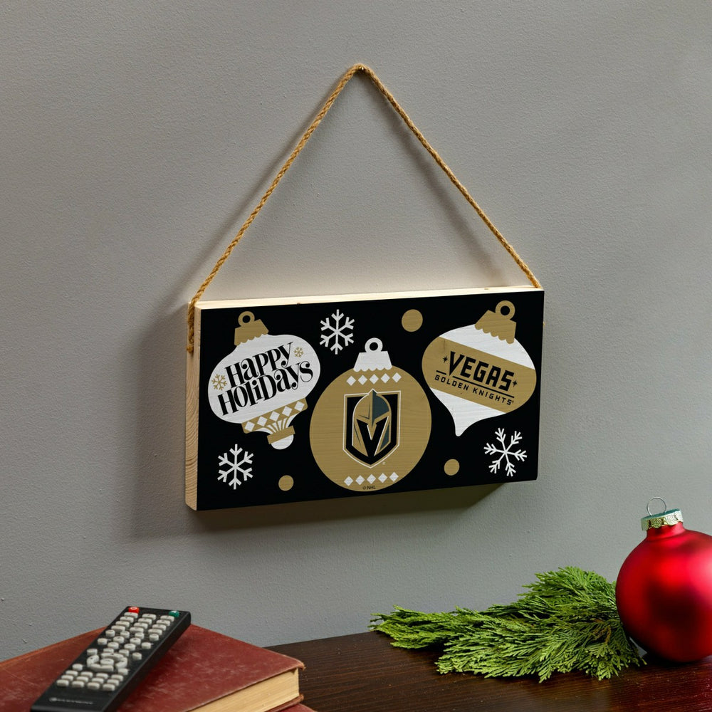 Vegas Golden Knights Holiday Wood Wall Sign, 6x11, NHL, Home
