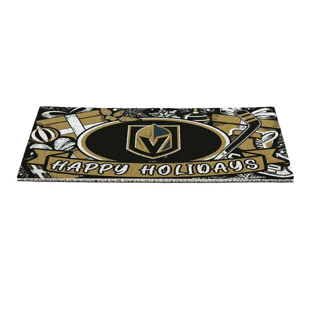 Vegas Golden Knights Holiday PVC Mat, 28"x16", NHL
