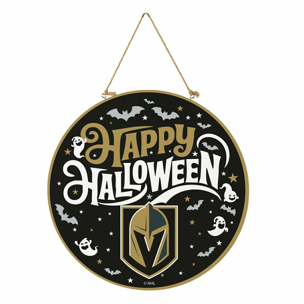 Vegas Golden Knights Halloween Round Door Décor with Hanging Rope, 18x, NHL, Home