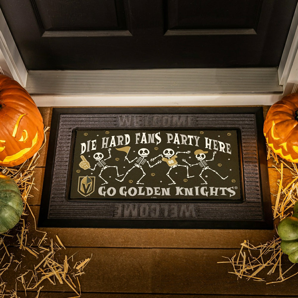 Vegas Golden Knights Flocked Coir Halloween Sassafras Switch Mat, 22"x, NHL