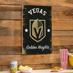 Vegas Golden Knights Wood Wall Sign, 16x24, NHL, Home