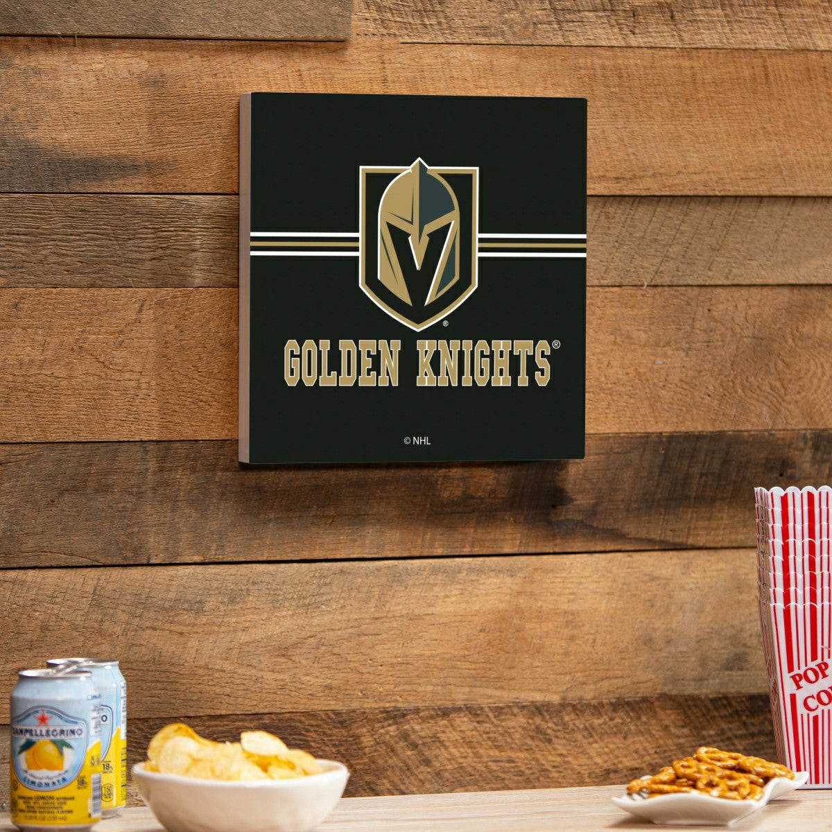 Vegas Golden Knights Wood Wall Sign, 12x12, NHL, Home